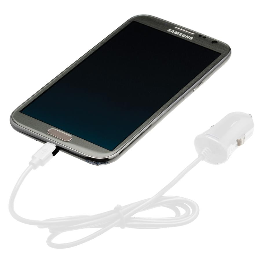 Valueline Autonabíječka bílá / Micro USB / 2.1A / 1 m (VLMP60890W10)