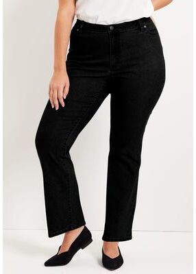 Plus Size Women's Curvie Fit Bootcut Jeans by June & Vie in Black (Size 18 W)
