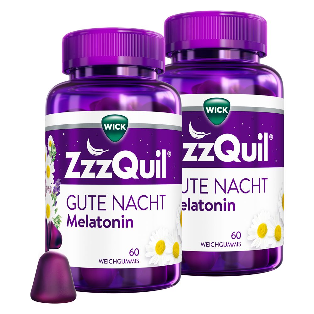 Wick ZzzQuil Gute Nacht Doppelpack 2x60 St Fruchtgummi