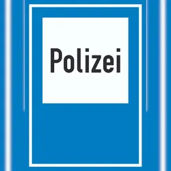 HB-Druck Richtzeichen Polizei Schild A2 (420x594mm)