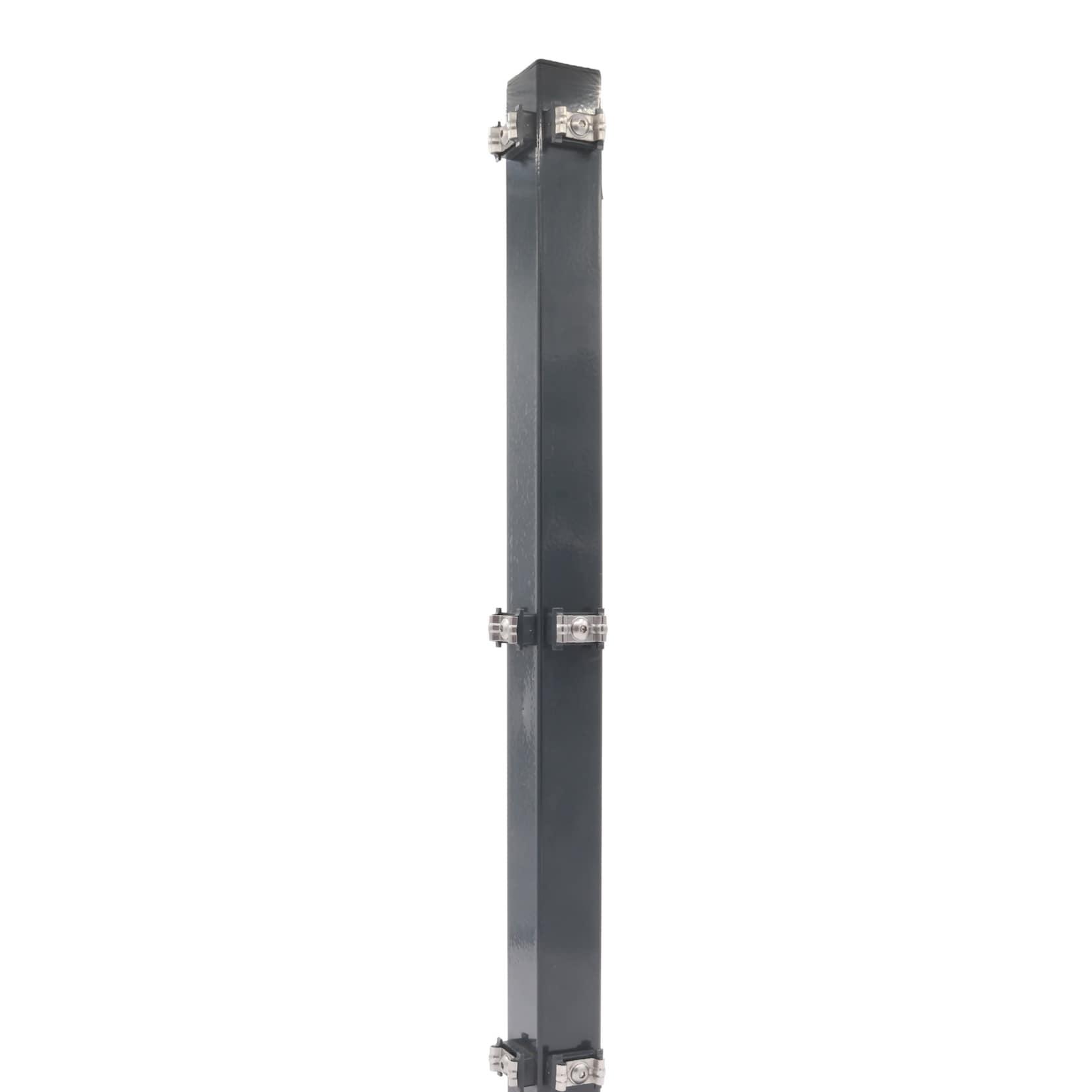 Fa-Bausysteme Eckzaunpfosten Anthrazit Klemmplättchen Höhe: 630 mm