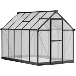 Gewächshaus 210 x 183 x 304 cm, verstärkte Konstruktion, Polycarbonat 6 mm