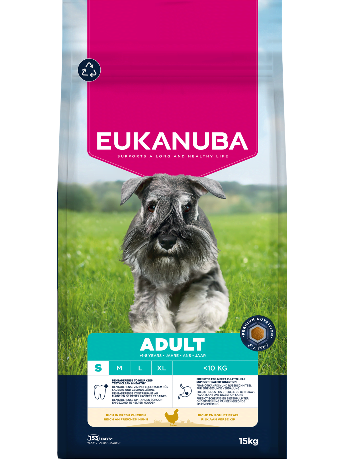 Eukanuba Premium Nutrition Adult Small Breed Chicken - dry dog food - 15kg