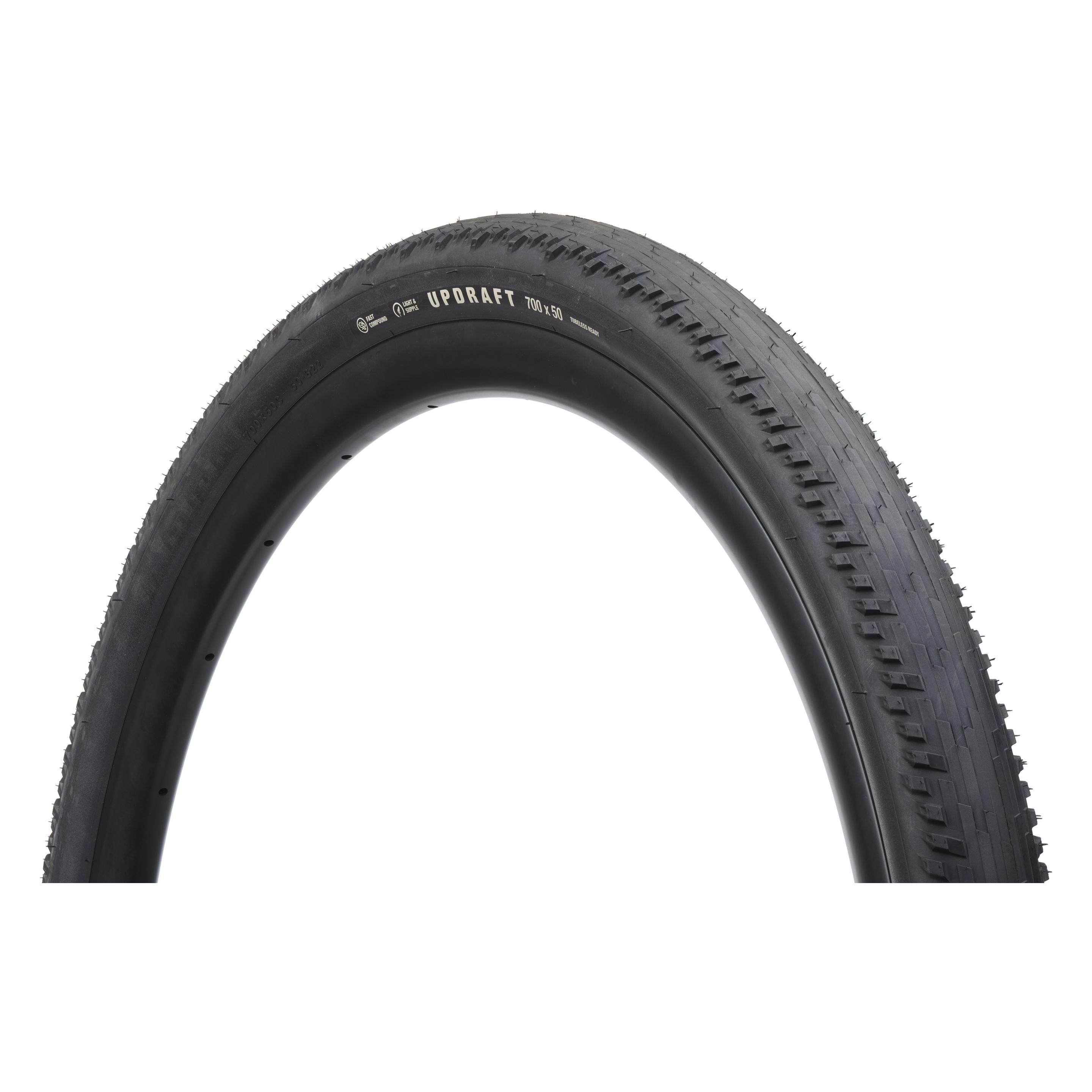 Teravail Updraft Light & Supple Faltreifen, 700x50C, 50-622, Fast Compound, Tubeless, black (50-622) (57463633)