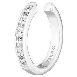 LEAF - EARCUFF BASIC MIT ZIRKONIA - silber