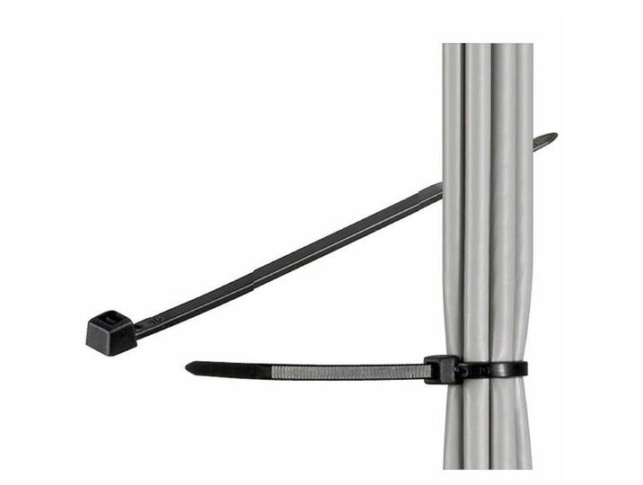 Kabelbinders zwart van weerbestendig nylon, lengte 150 mm, 100 stuks