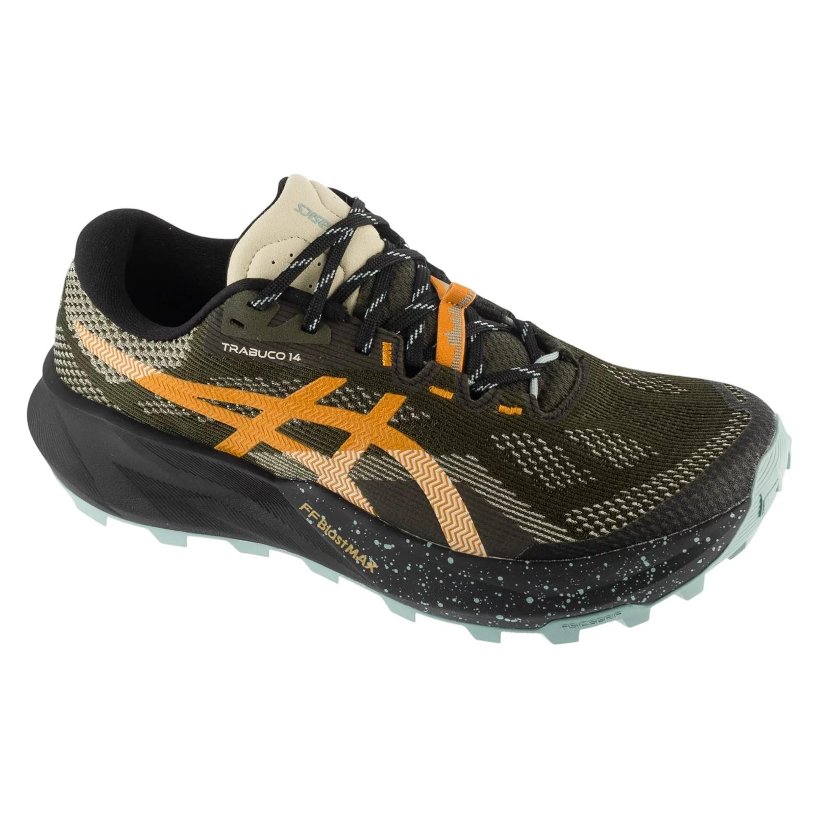 ASICS Chaussures Trail Trabuco 14 Kaki/Noir Homme (44) (1011C166-200)