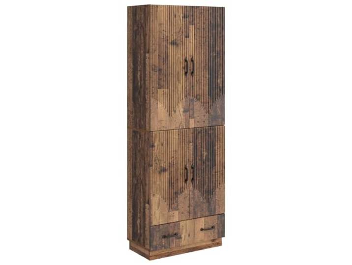 PUGYNBK Schrank-Set, 2 Stück, Altholz Mit Fächern und Regalen, Türen und Schubladen, robuste Verarbeitung, einfache Reinigung