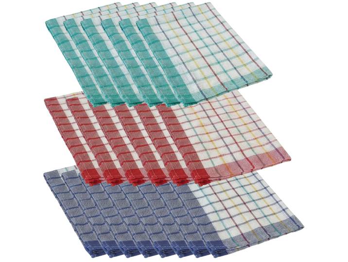 20er-Set Geschirrtücher aus 100 % Baumwolle, 50 x 70 cm