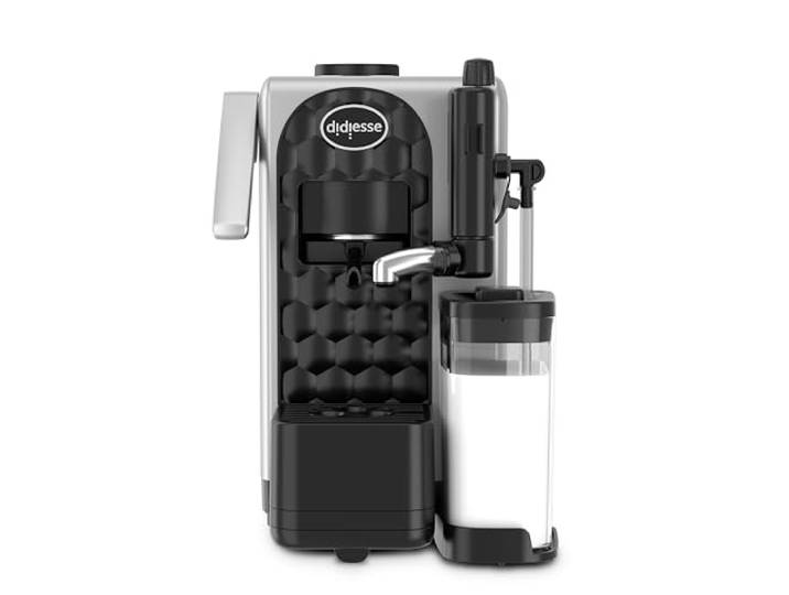 Didiesse MilkSide Espressomaschine für Pads und heiße Milch, Cappuccinator, großer Wassertank mit 1,3 l, Stromverbrauch 1850 W, Standby-Funktion (Farbe: Silber)