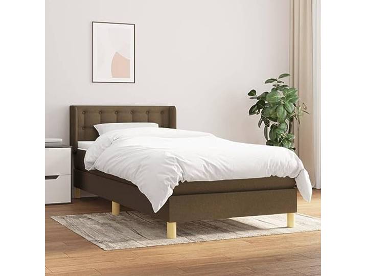 RJPLMFV Lattenrost aus Holz mit verstellbarem Kopf und Matratze, 90 x 190 cm, Braun