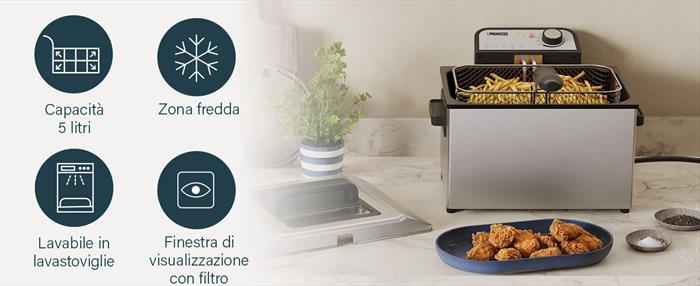 Princess Friggitrice 5l Acciaio-acciaio