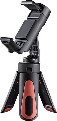Hama Pocket II Rotation Smartphone-Halter 1/4 Zoll Arbeitshöhe=15cm Schwarz, Rot
