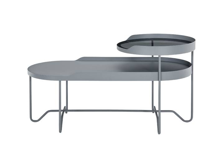 Beistelltisch Yasin grau Stahl B 97 H 50 cm