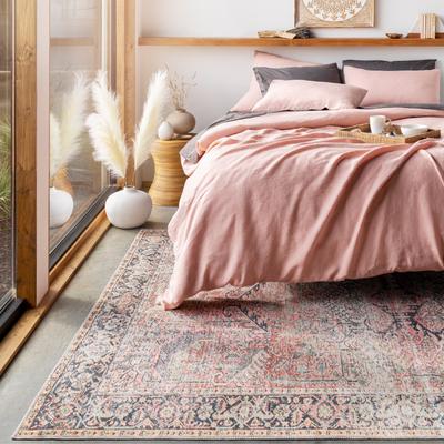 Livabliss Rhys Traditional Medallion Machine Washable Area Rug