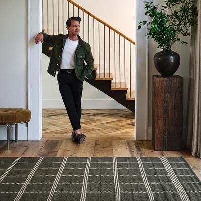 Nate Berkus x Rugs USA Nate Berkus Downing Plaid Wool Cozy Area Rug