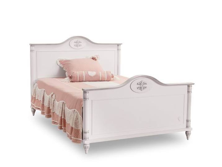 Möbel-Zeit Kinderbett ROMANTIC 100x200 – Optional mit Ausziehbett & Matratze