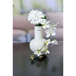 Tischvase Emporo cremeweiß Keramik 8cm