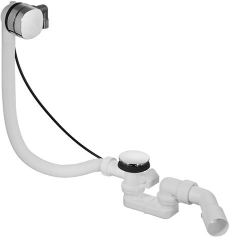 Duravit Ab- und Überlaufgarnitur 791222000001000 für Happy D.2 Badewannen, mit Wanneneinlauf, chrom
