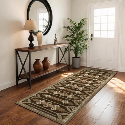 Garvee Boho Machine Washable Geometric Low Pile Area Rug