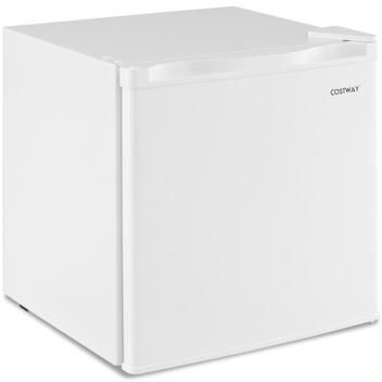 Costway Compact Mini Fridge with 7-Level Adjustable Thermostat-White