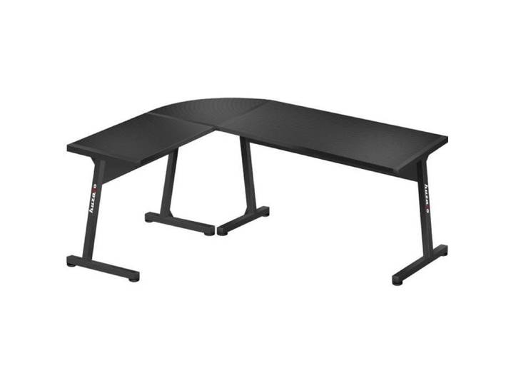 Bureau gaming HUZARO HERO 6.0 Noir Bureau d'angle 147×112cm PC Gaming Informatique Bureau PC Ergonomique Carbon Bureau Jeux
