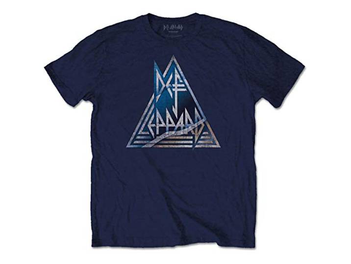 T-Shirt # M Blue Unisex # Triangle Logo
