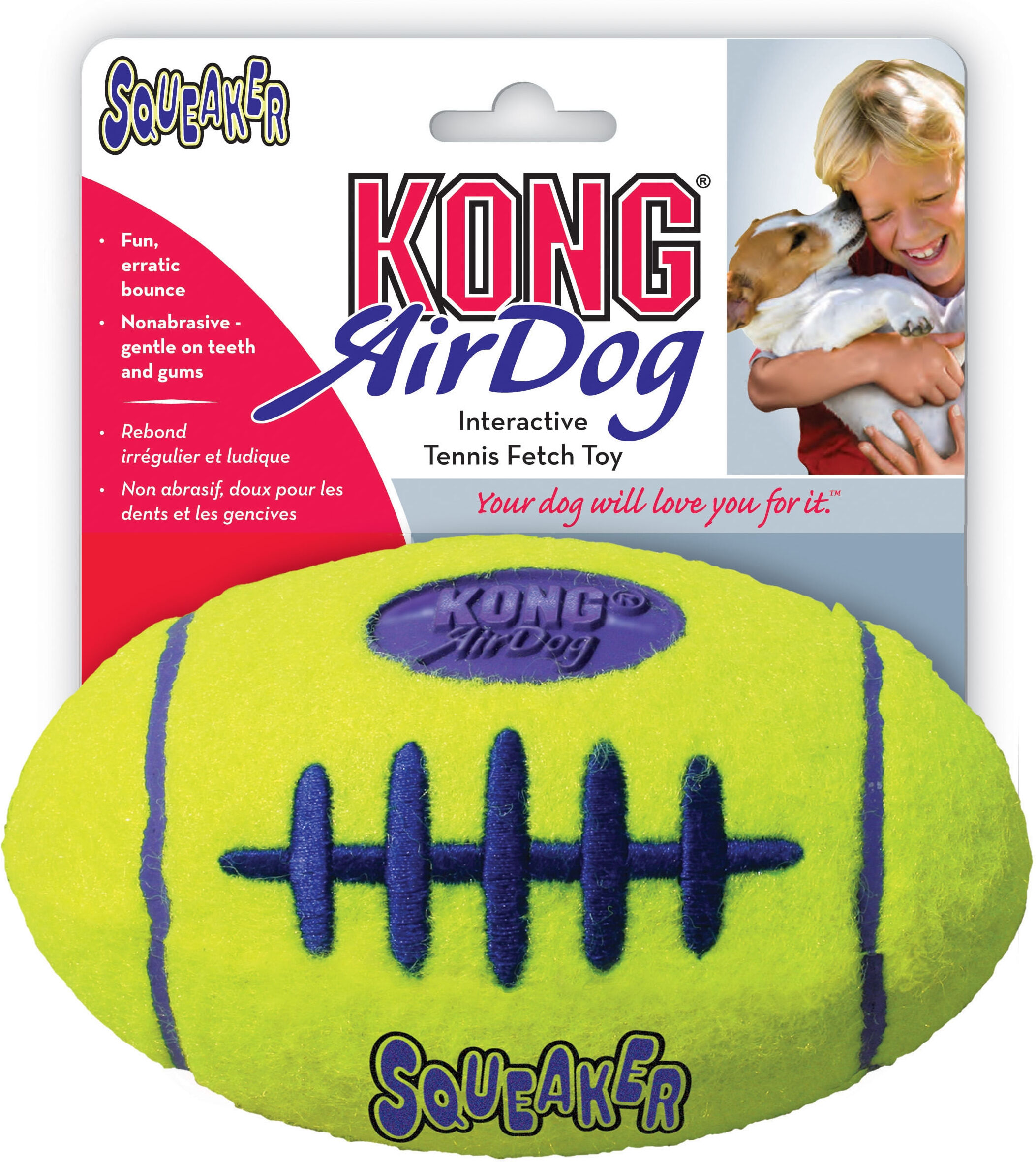 KONG Airdog Squeaker Football S