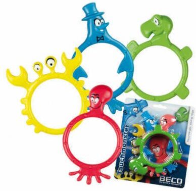 Dykleksaker ringar dykmonster 4 st