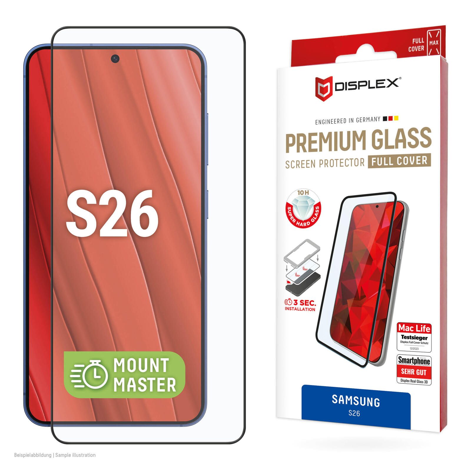 DISPLEX Premium Glas (Full Cover) für Samsung S26 02230