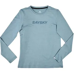 Saysky Damen Logo Pace Long Sleeve blau
