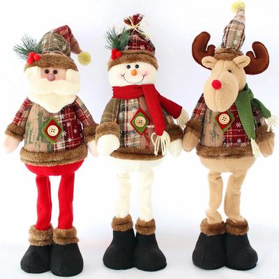 Uplifted Goods Christmas Standing Decorative Doll Set For Festive Holiday Display 3pcs Set