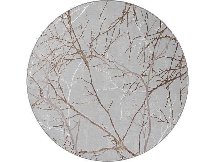 Teppich MERINOS Creation 50055 , grau, H:10mm Ø:200cm, Polyester, Teppiche, Teppich, elegant, glänzend, Kurzflor, pflegeleicht, Wohnzimmer