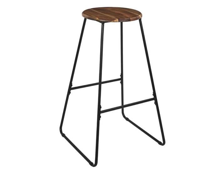 Tabouret de bar en acacia marron et noir