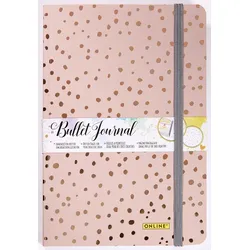 ONLINE® Bullet Journal Spotlights Rose Notizbuch DIN A5 punktraster, Anzahl der Seiten:  144