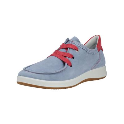 Sneaker ARA "Ara Sneaker Veloursleder", Damen, Gr. 39, blau (blau, rot), Veloursleder, Schuhe Sneaker