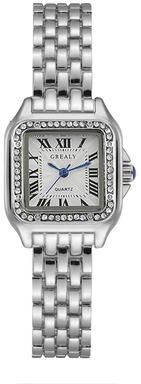 Friendly Fresh Finds Luxury Gold Stainless Steel Ladies Fashion Quartz Watch With Bracelet silver 1