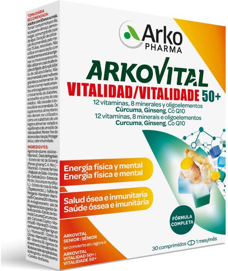 Arkopharma Arkovital Vitalidad 50+ 30comp