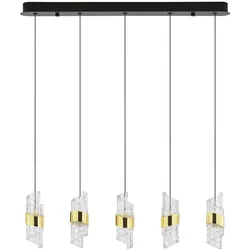 Nova Luce 9186940 SENECA Pendelleuchte Schwarz / Gold