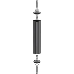 ledscom.de Distanzstück, für Garten-Erdspießleuchten, schwarz, 15cm, 32mm Ø