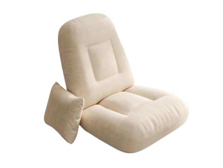 Xumh2024-3 Sitzsack Klappbares Lazy Sofa, Tatami-Bett, Rückenlehne, Stuhl for Schlafen, kleines Bodensofa, Schlafzimmer(Weiß)