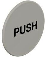 Hewi 801 Symbol Drücken 711BD95 52x2mm, selbstklebend, matt, felsgrau