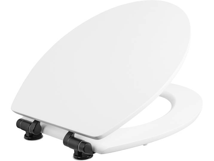 WC-Sitz CORNAT TAIO WC-Sitz Absenkautomatik Weiß , weiß, B:38cm L:42,5cm, MDF - Mitteldichte Holzfaserplatte, WC-Sitze, WC-Sitz