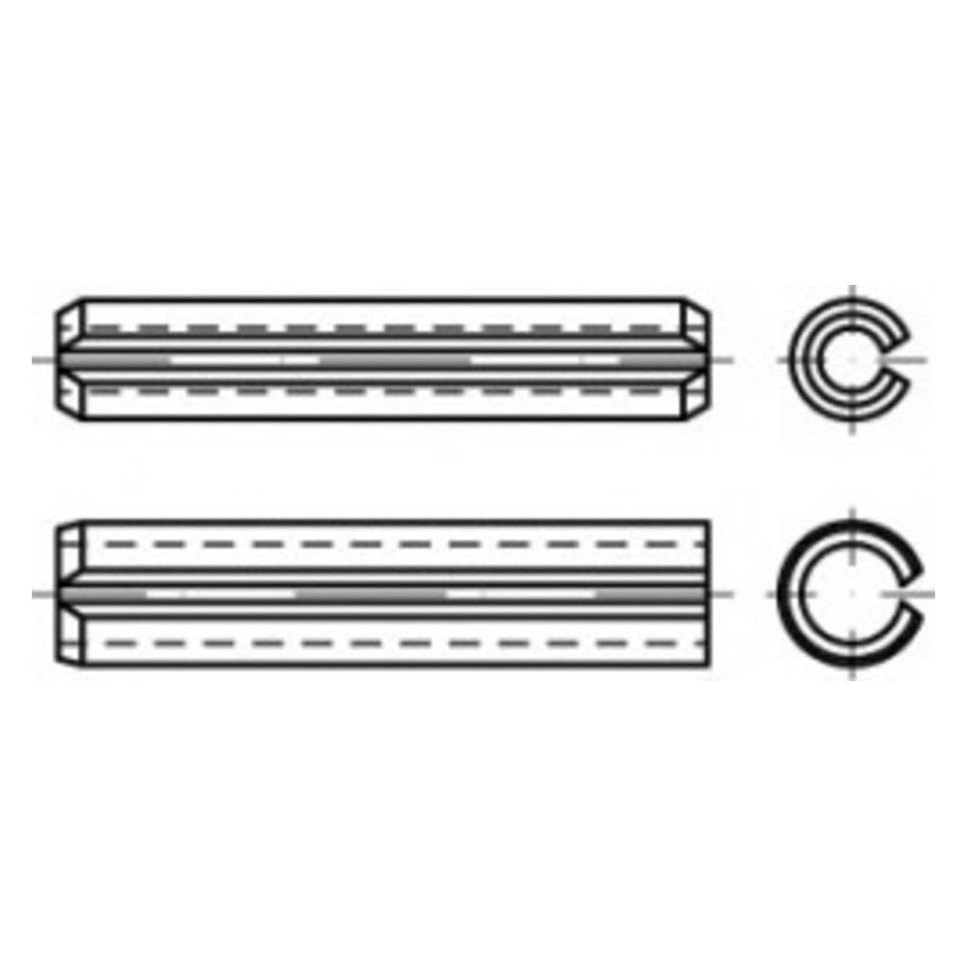 Toolcraft Spannstifte Federstahl (TO-5434137)