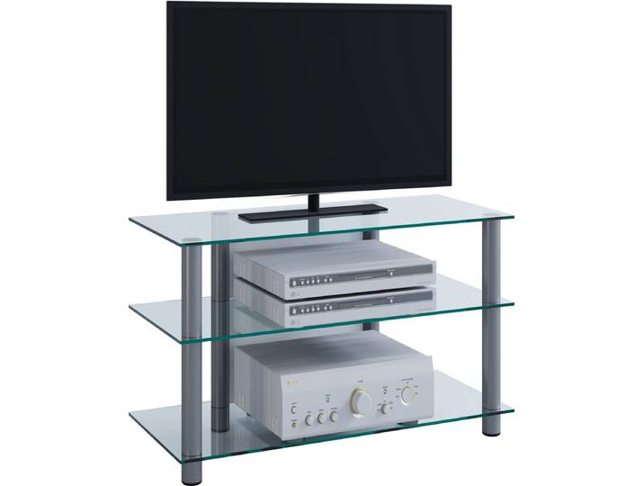 TV meubel dressoir TV meubel TV plank aluminium glazen tafel Sindas