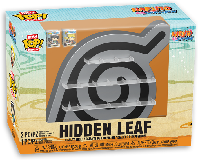 Funko Bitty POP! Naruto Shippuden Hidden Leaf Display Shelf, 3-Tier Display for up to 18 Bitty POP! Figures, Funko