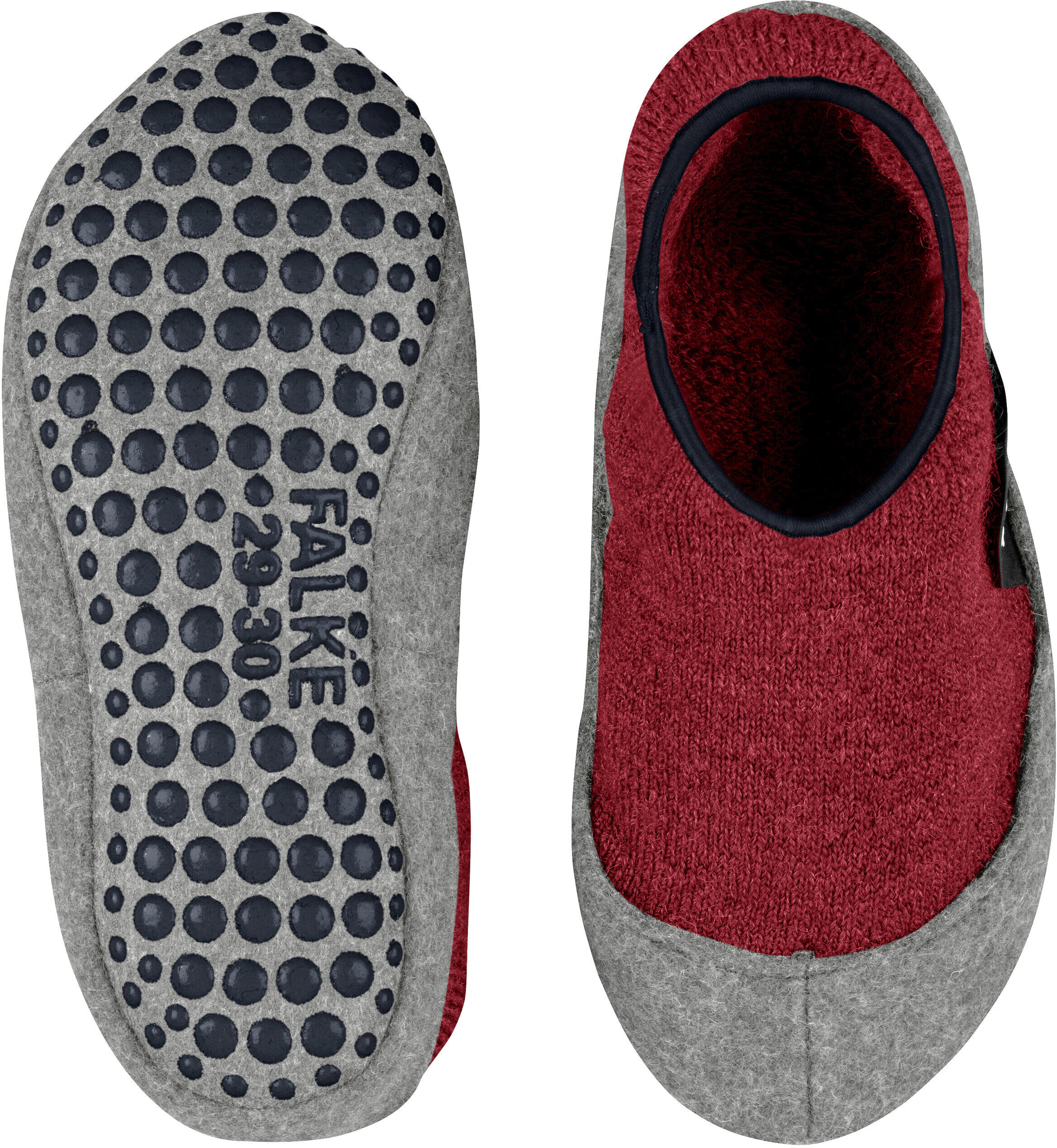 Haussocken FALKE "Cosyshoe", Jungen, Gr. 37-38, Sockengrösse, rot pepper, Obermaterial: 90% Schurwolle, 10% Polyamid, Socken Haussocken, mit Noppendruck atmungsaktiv, klimaregulierend, geruchshemmend rot pepper 37-38, Sockengrösse
