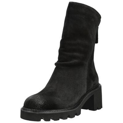 Stiefelette PAUL GREEN "Paul Green Stiefelette Veloursleder", Damen, Gr. 37, schwarz, Veloursleder, Schuhe Stiefelette