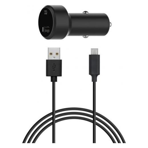 Xqisit Car Charger 2.4A Single USB+Mic. USB (31527)