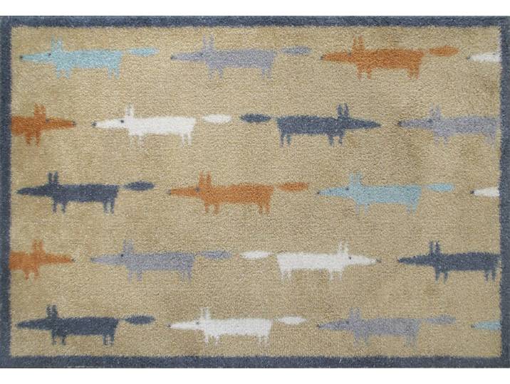 Fussmatte TURTLE MAT Running Mr Fox Multi , bunt, B:60cm H:9mm L:85cm, Baumwolle, Teppiche, Fussmatte